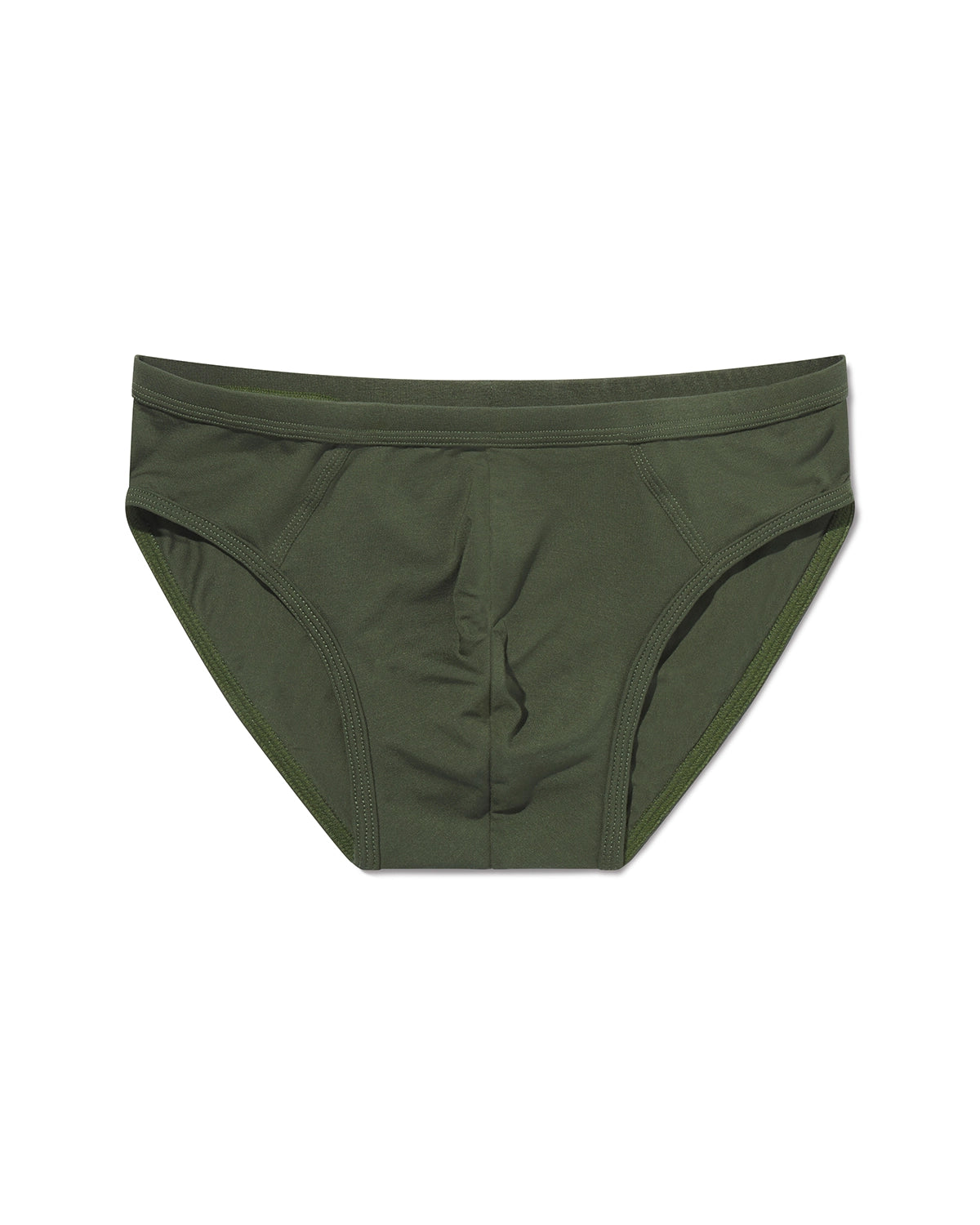 Onishi Brief in Olive (Green) – Ultra-soft Modal Men’s Underwear, Front View