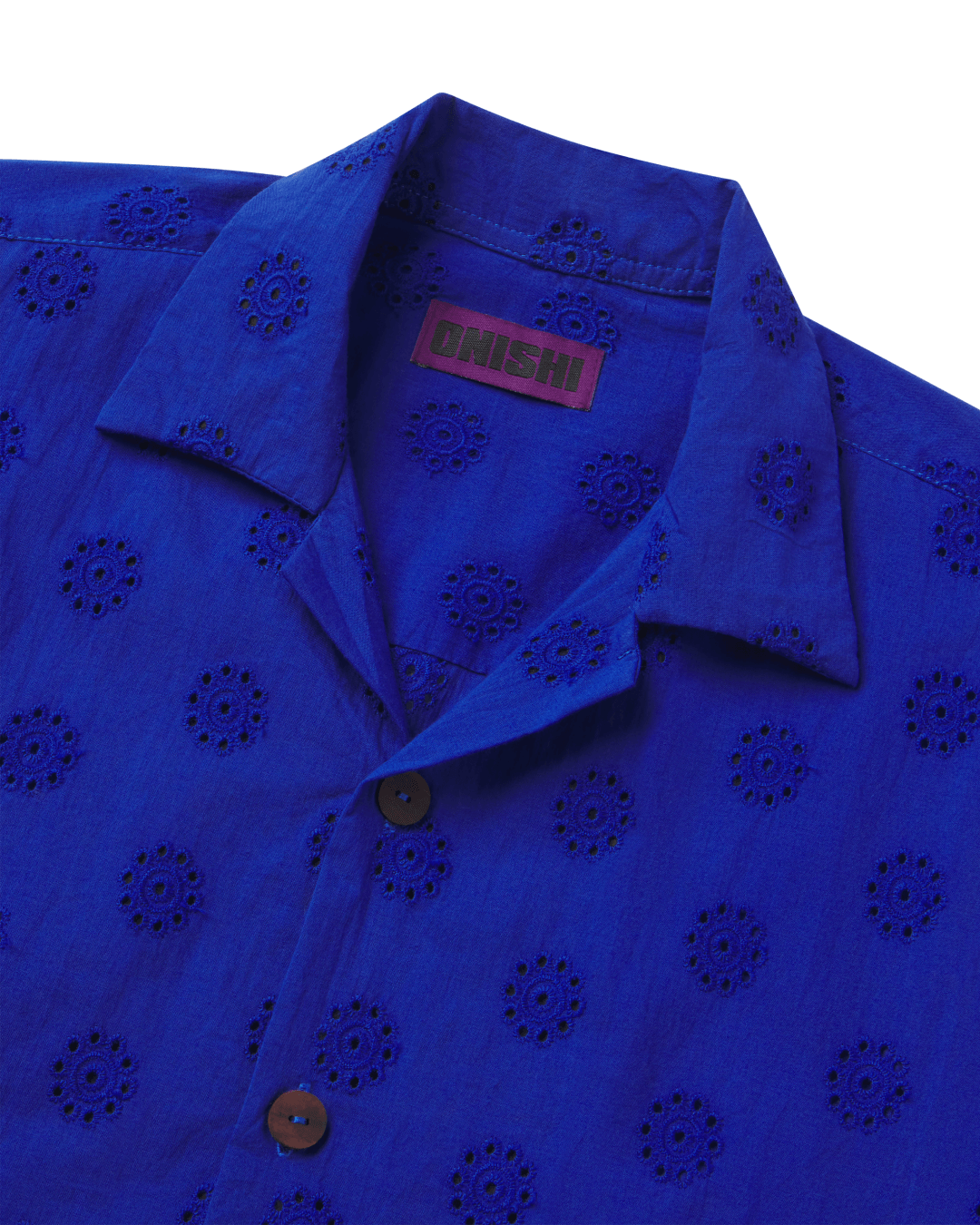 Button detail on the Onishi Poolside Shirt