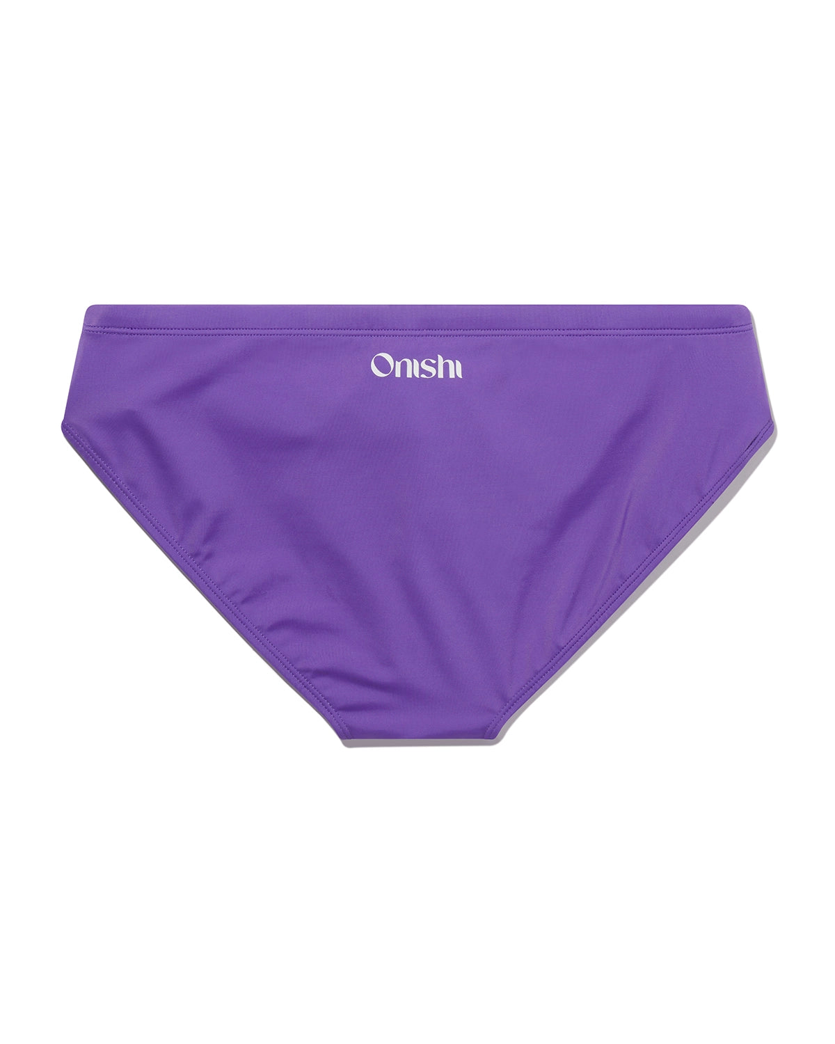 Onishi Swim Brief in Grape (Purple) – Recycled Italian Fabric Men’s Swimwear, Back View